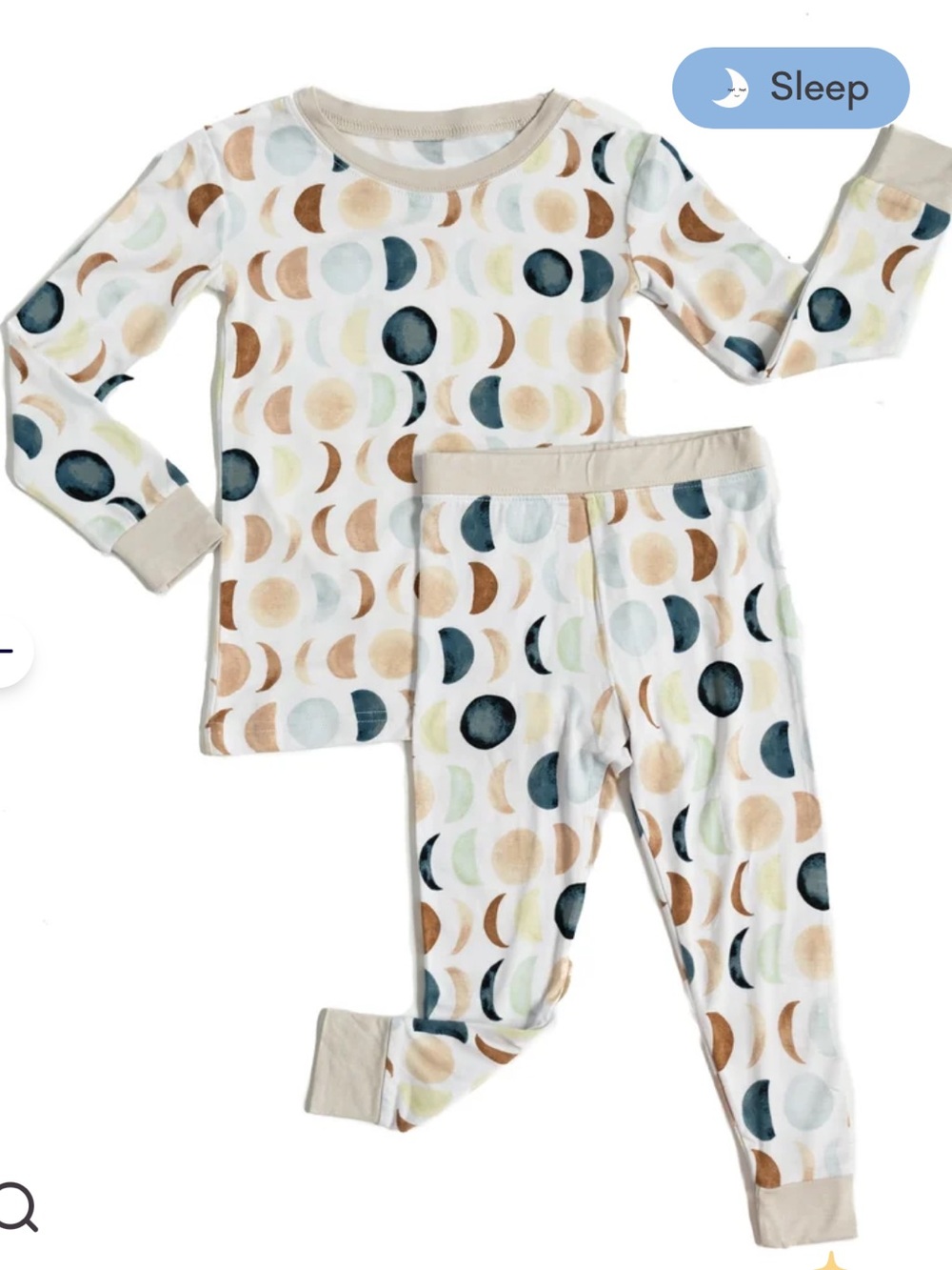Little sleepies Luna Neutral Two-Piece Pajama Set 3T Unisex